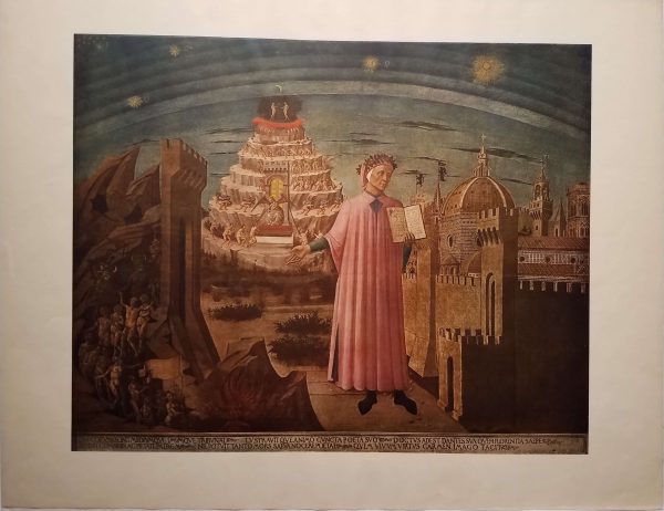 Dante & His Book Inferno by Domenico di Michelino